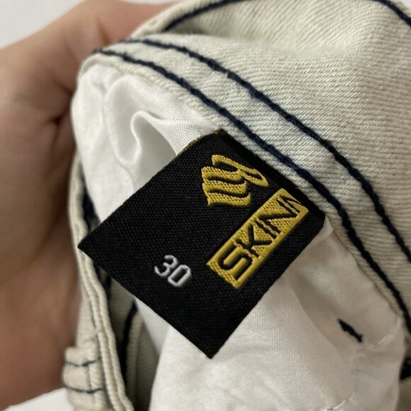 Rocawear Denim Jean Streetwear Shorts Men's Size 30 Light Blue Zip Up Distressed - Picture 13 of 15